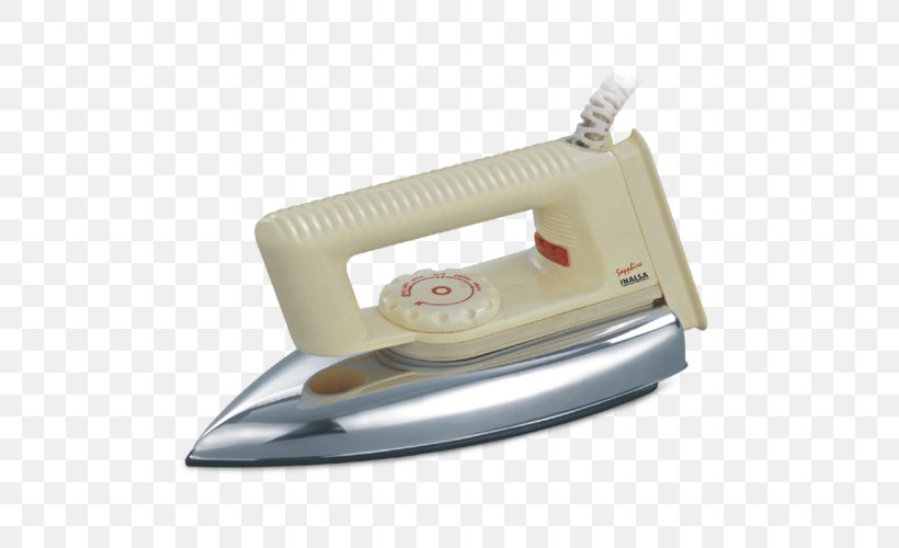 Clothes Iron Small Appliance Inalsa Dry Iron Ironing Thermal Cutoff, PNG, 500x500px, Clothes Iron, Hardware, Ironing, Material, Nonstick Surface Download Free