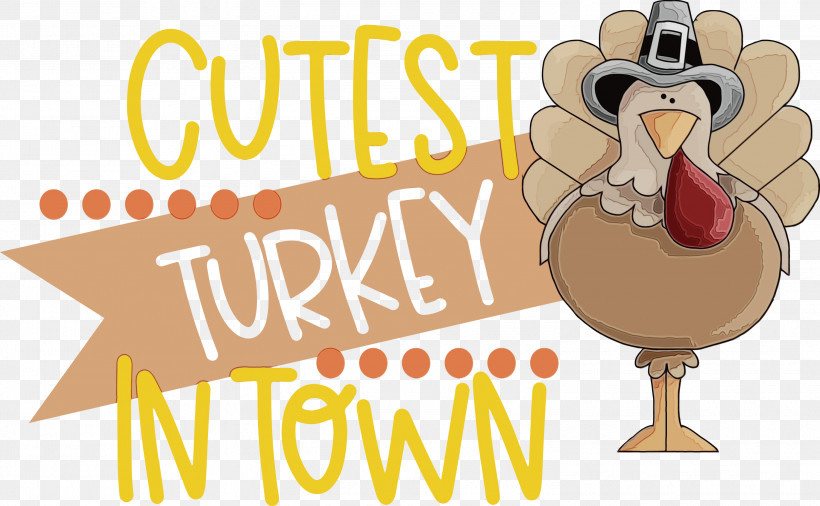 Cartoon Logo Font Turkey Meter, PNG, 3000x1852px, Thanksgiving Turkey, Biology, Cartoon, Cuteness, Logo Download Free