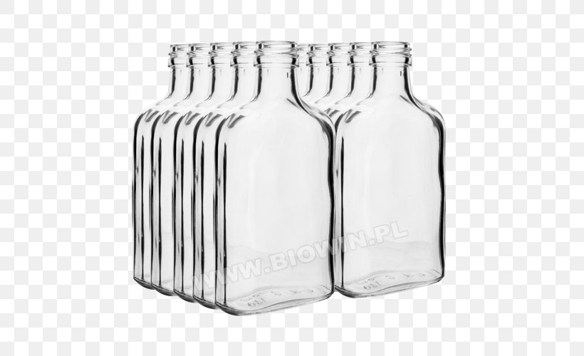 Glass Bottle Nalewka Screw Cap Hip Flask, PNG, 500x500px, Glass Bottle, Barware, Black And White, Bottle, Canteen Download Free