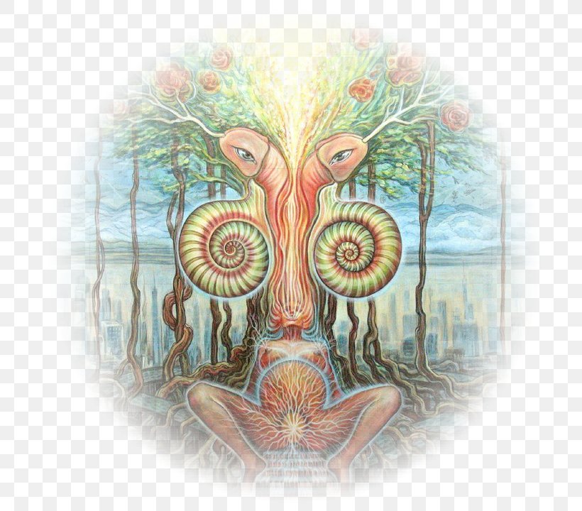 Psychedelic Art Tree Of Life Visionary Art, PNG, 719x720px, Watercolor, Cartoon, Flower, Frame, Heart Download Free