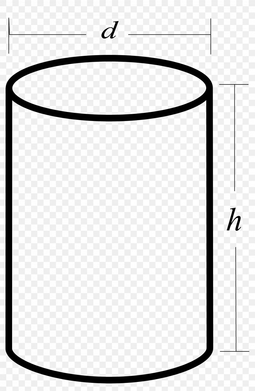 Cylinder Surface Area Shape Volume, PNG, 2000x3060px, Cylinder, Area, Base, Black And White, Cone Download Free