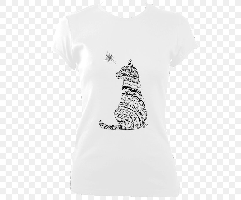 T-shirt Mammal White Sleeve Font, PNG, 680x680px, Tshirt, Black, Black And White, Clothing, Mammal Download Free