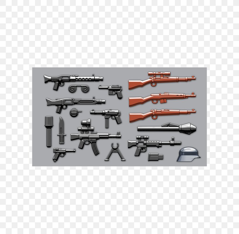 Weapon BrickArms MP 40 Firearm Lego Minifigure, PNG, 800x800px, Weapon, Brickarms, Firearm, Hardware, Hardware Accessory Download Free