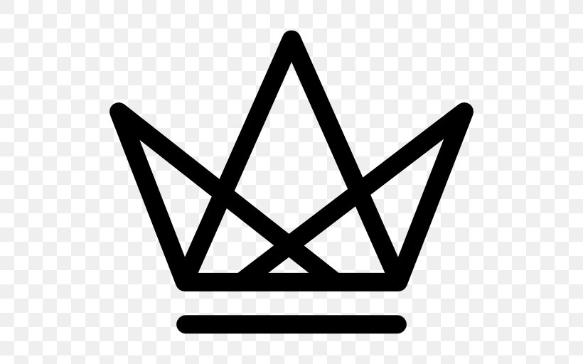 Crown Triangle Clip Art, PNG, 512x512px, Crown, Area, Black And White, Shape, Symbol Download Free