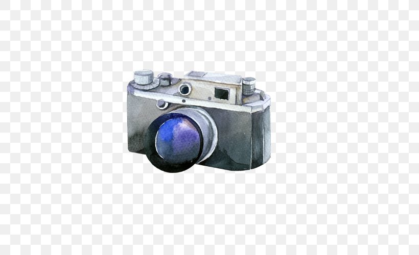 Digital Camera Watercolor Painting Photographer, PNG, 500x500px, Camera, Camera Lens, Cameras Optics, Designer, Digital Camera Download Free