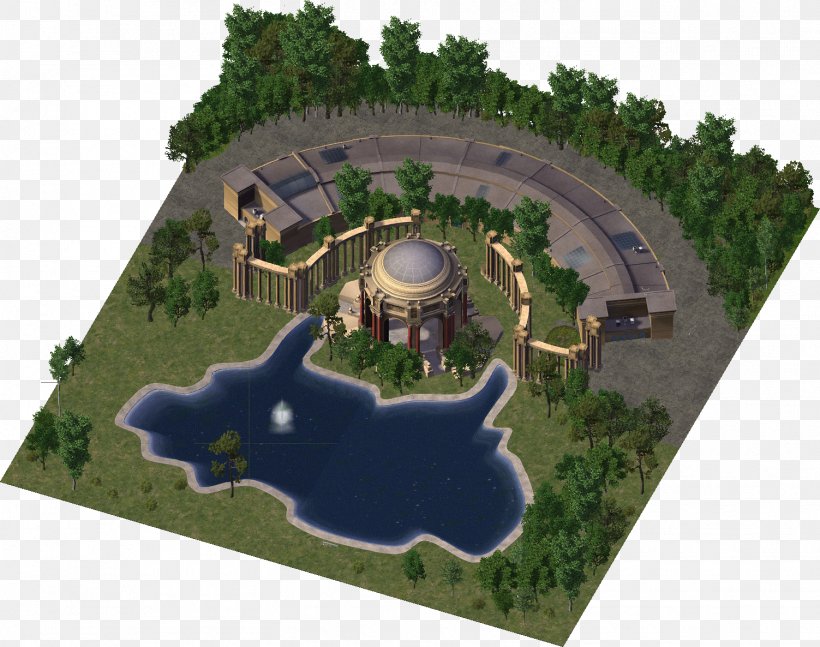 Palace Of Fine Arts Theatre SimCity 4 Building Game, PNG, 1503x1186px, Palace Of Fine Arts Theatre, Building, Game, Grass, Landmark Download Free