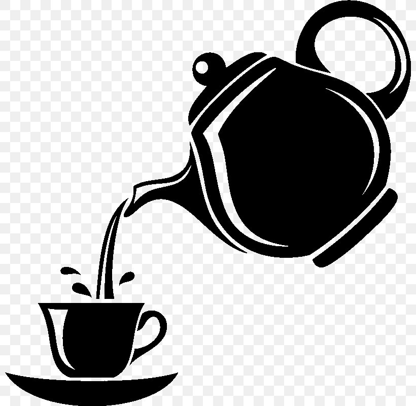 Teapot Coffee Cup Clip Art, PNG, 800x800px, Tea, Artwork, Black And White, Coffee, Coffee Cup Download Free