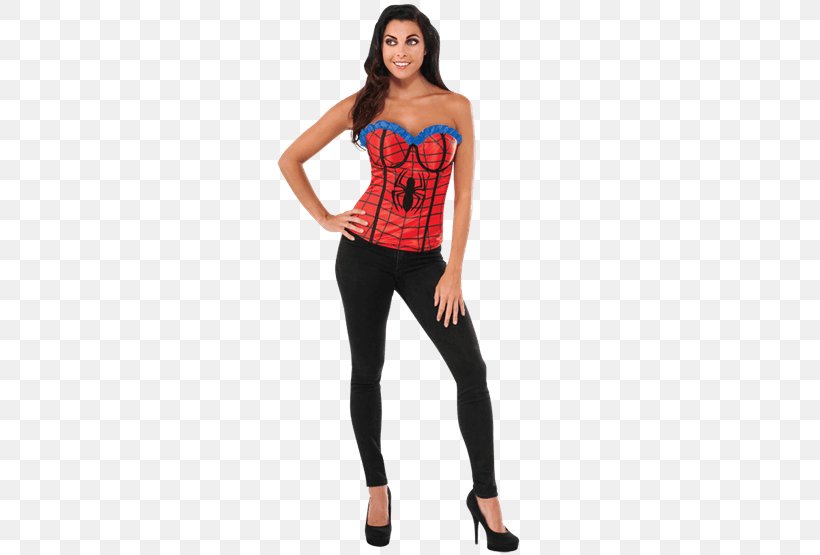 Halloween Costume Spider-Girl Spider-Woman Corset, PNG, 555x555px, Watercolor, Cartoon, Flower, Frame, Heart Download Free