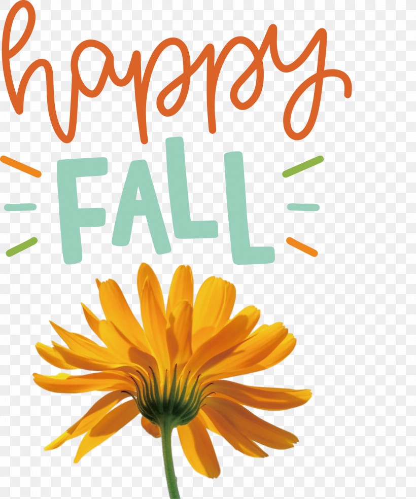 Happy Fall, PNG, 2500x3000px, Happy Fall, Biology, Calendula, Chrysanthemum, Cut Flowers Download Free