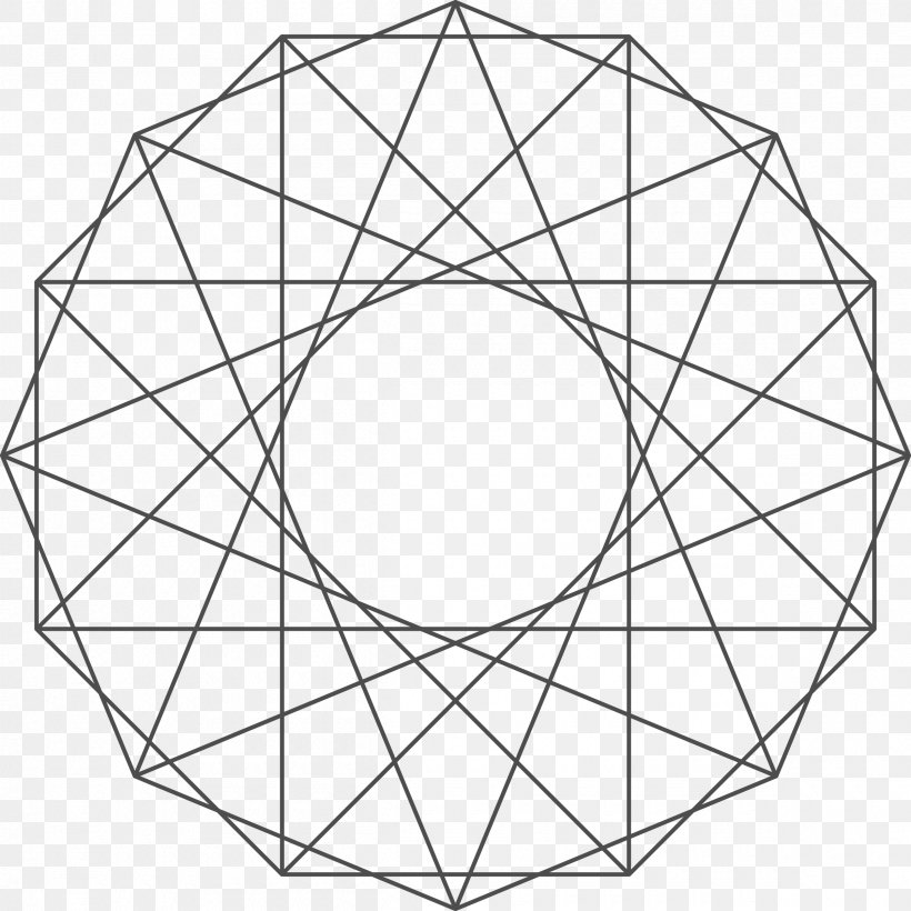 Regular Polygon Geometry Heptadecagon Icosioctagon, PNG, 2400x2400px, Regular Polygon, Accent, Accent Reduction, Area, Black And White Download Free