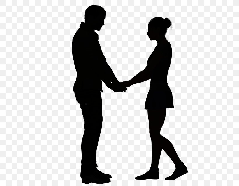 Clip Art Image Silhouette Couple, PNG, 585x640px, Silhouette, Arm, Black And White, Business, Communication Download Free