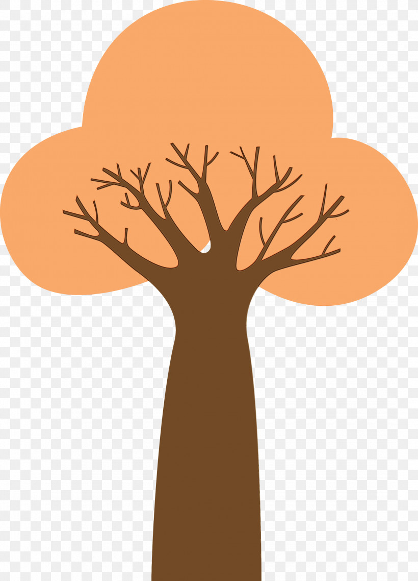Orange, PNG, 2160x3000px, Cartoon Tree, Abstract Tree, Branch, Cartoon, Flower Download Free