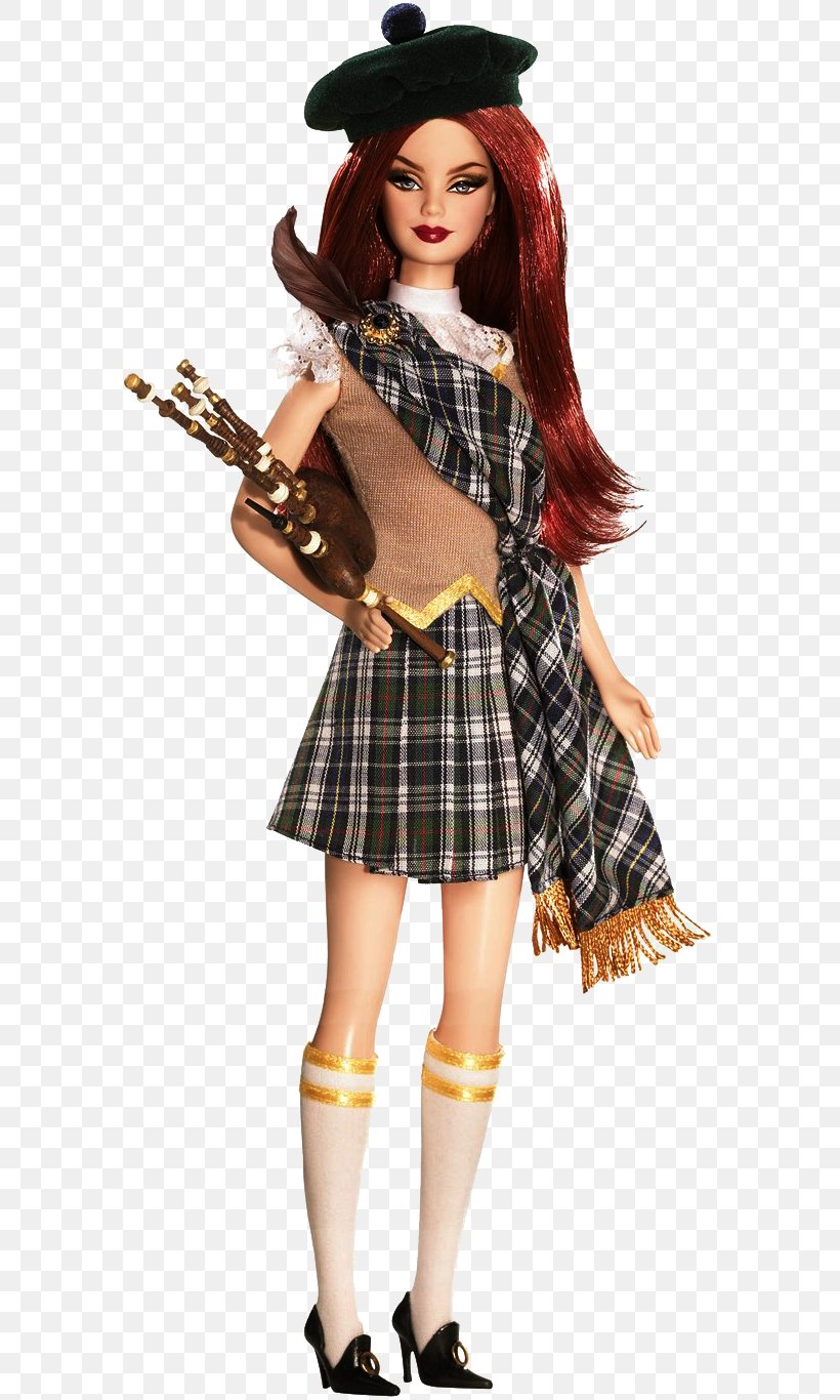 Scotland Barbie Doll Spain Barbie Doll Princess Of Ireland Barbie Princess Of South Africa Barbie Maiko Barbie Doll, PNG, 581x1366px, Scotland Barbie Doll, Barbie, Collecting, Costume, Doll Download Free