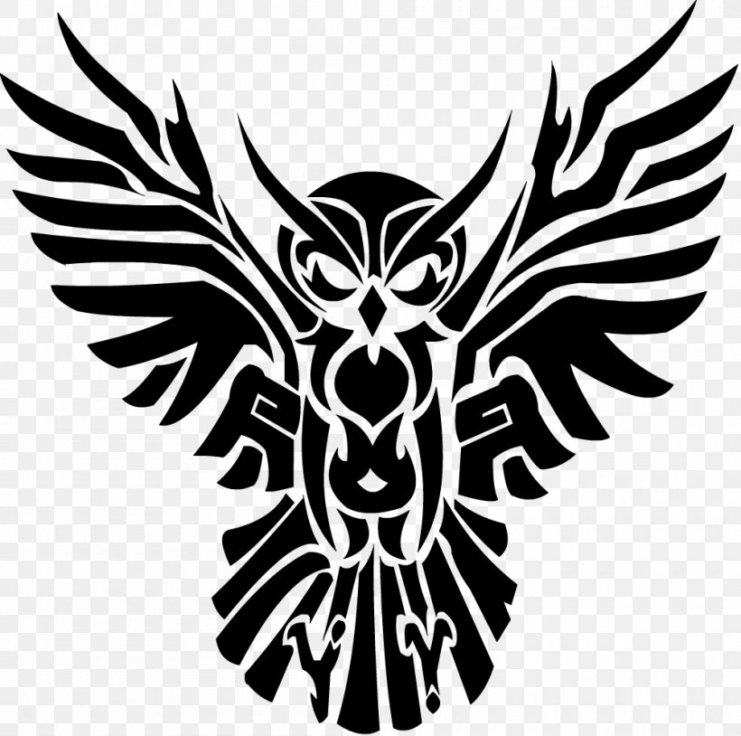 Owl Tattoo Artist Tribal Gear Drawing, PNG, 1000x993px, Owl, Art, Beak,  Bird, Bird Of Prey Download