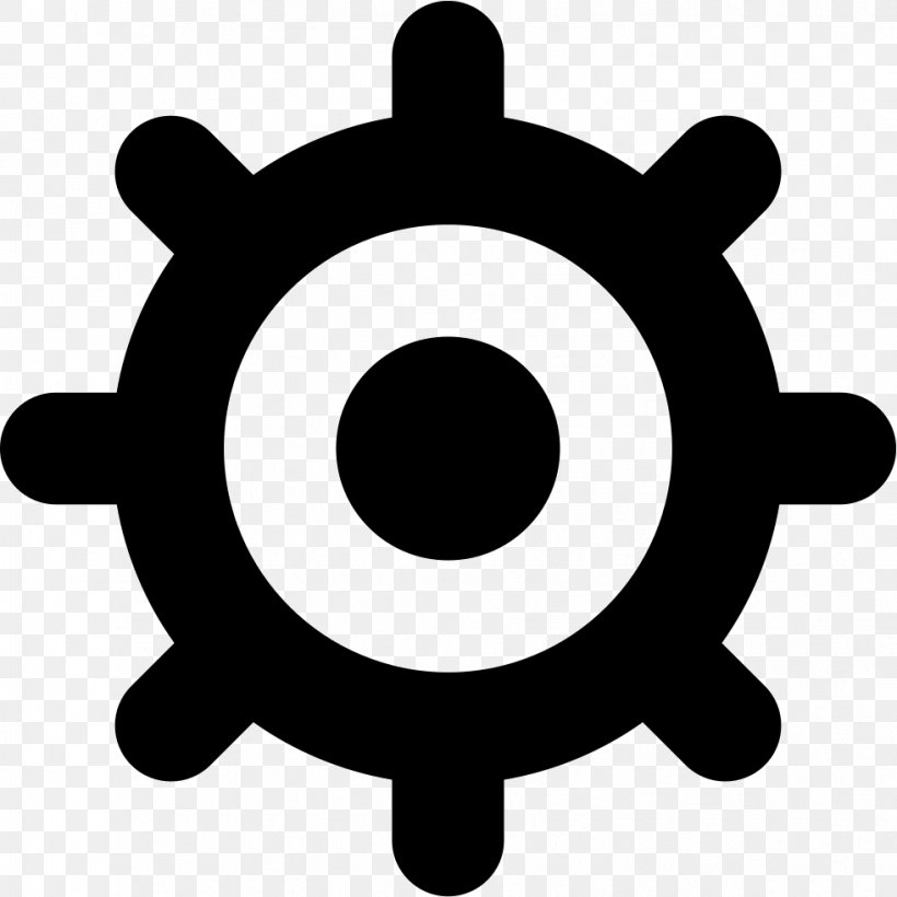 Gears, PNG, 981x982px, User Interface, Black And White, Gear, Silhouette, Symbol Download Free