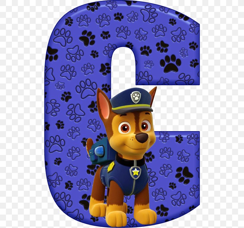 PAW Patrol Letter Alphabet Birthday, PNG, 524x765px, Paw Patrol, Alphabet, Birthday, Cartoon, Electric Blue Download Free
