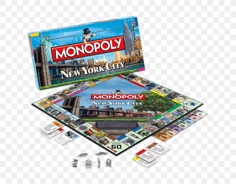 USAopoly Monopoly New York City Board Game Monopoly City, PNG, 640x640px, Monopoly, Board Game, Game, Games, Monopoly City Download Free