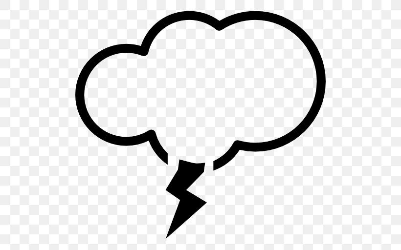 Cloud Lightning Storm Clip Art, PNG, 512x512px, Cloud, Black, Black And White, Drizzle, Electricity Download Free