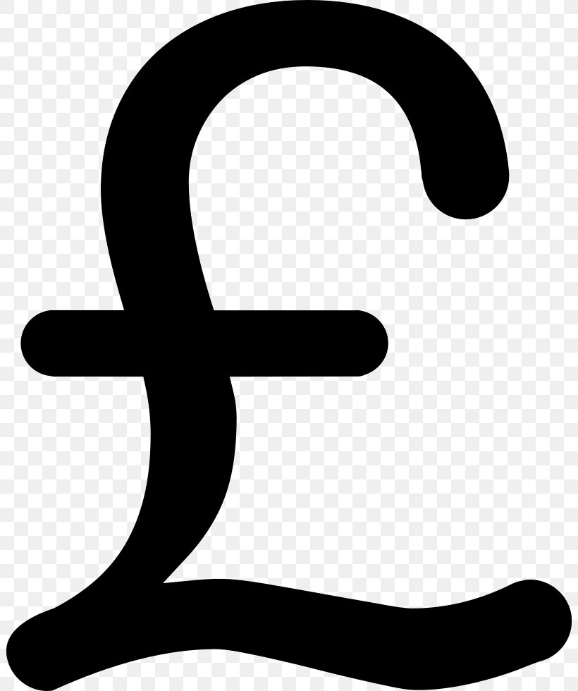Pound Sign Pound Sterling Currency Symbol Money, PNG, 804x980px, Pound Sign, Area, Artwork, Australian Dollar, Black And White Download Free