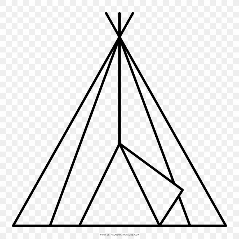 Coloring Book Tipi Drawing Native Americans In The United States Black And White, PNG, 1000x1000px, Coloring Book, Area, Black, Black And White, Book Download Free