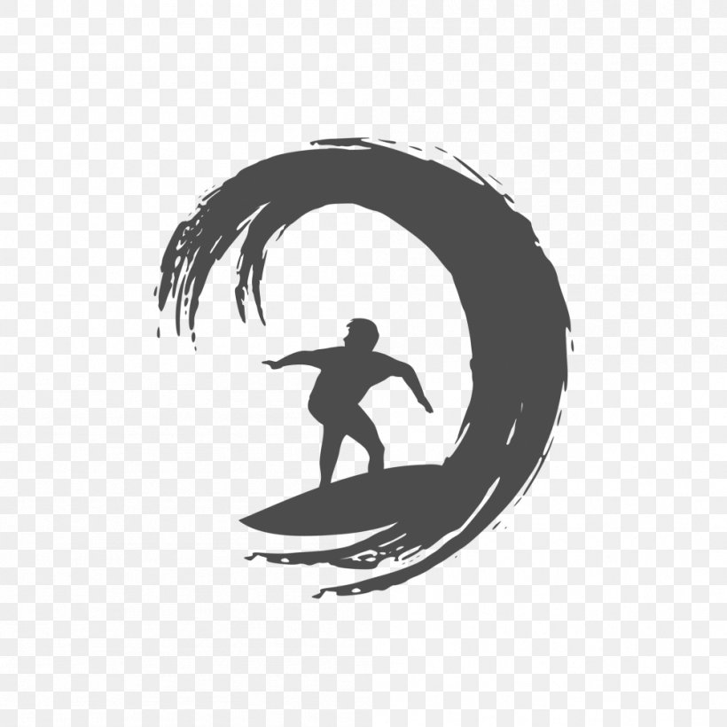 Logo Surfing Silhouette, PNG, 999x999px, Logo, Banner, Black, Black And White, Brand Download Free
