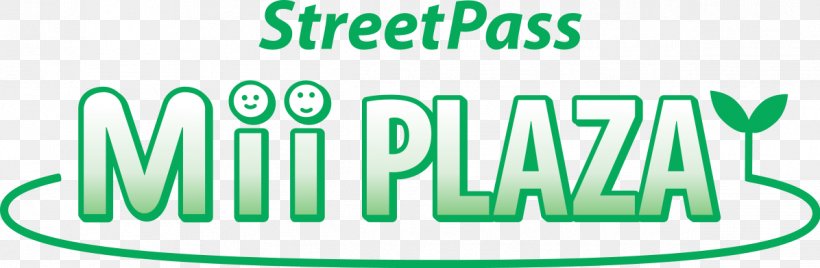 StreetPass Mii Plaza Nintendo 3DS Logo, PNG, 1196x392px, Streetpass Mii Plaza, Area, Brand, Grass, Green Download Free