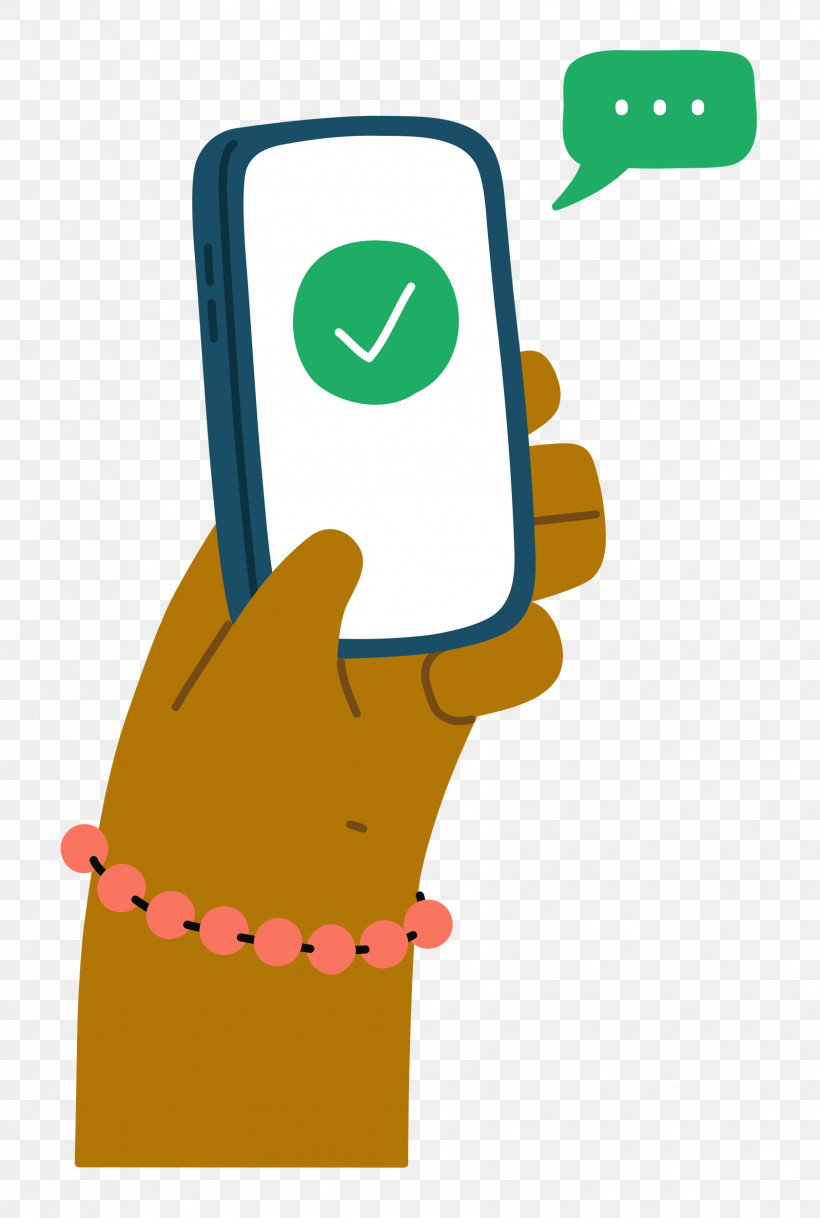 Phone Checkmark Hand, PNG, 1682x2500px, Phone, Cartoon, Checkmark, Computer, Hand Download Free