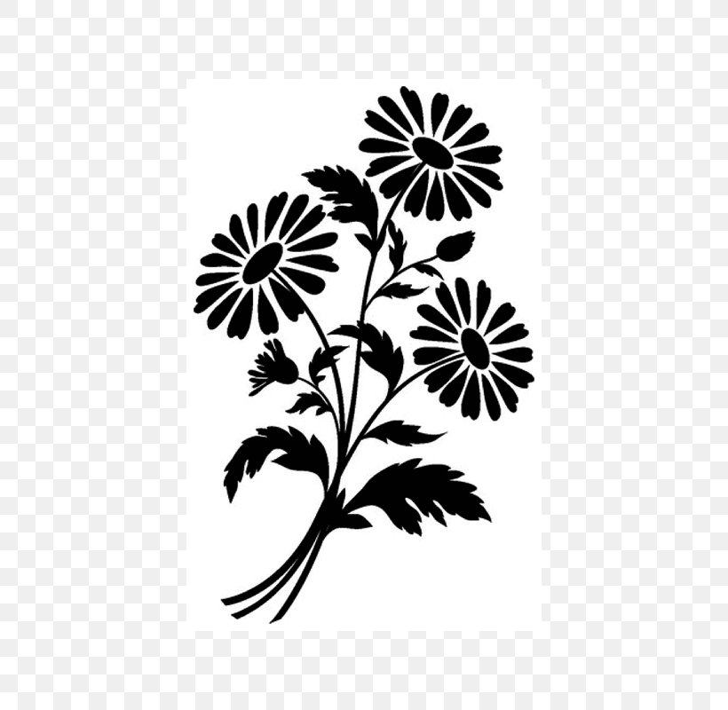 Chamomile Silhouette Drawing Flower, PNG, 400x800px, Chamomile, Art, Black And White, Branch, Chrysanths Download Free