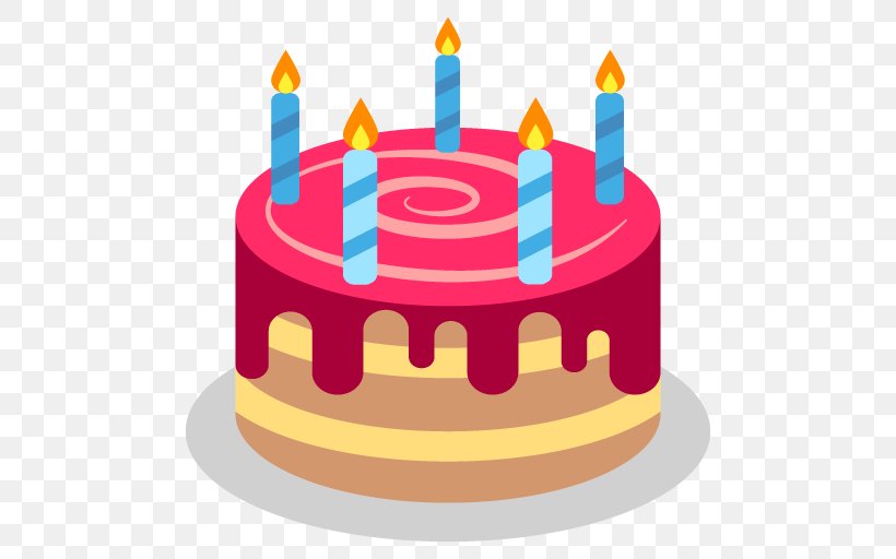 Birthday Cake Clip Art Emoji, PNG, 512x512px, Birthday Cake, Baked Goods, Birthday, Birthday Candle, Cake Download Free
