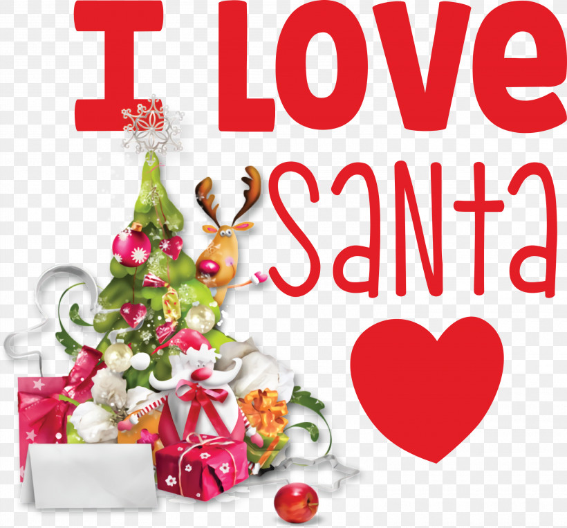 I Love Santa Santa Christmas, PNG, 3000x2793px, I Love Santa, Advent Calendar, Artificial Christmas Tree, Birthday, Christmas Download Free