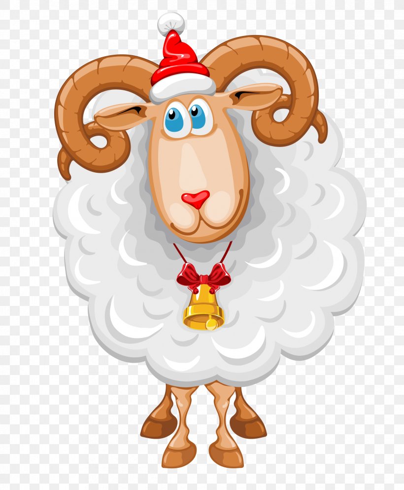 Sheep Christmas Cartoon Clip Art, PNG, 2437x2953px, Sheep, Art, Cartoon, Christmas, Christmas Ornament Download Free