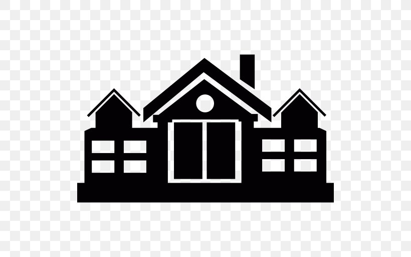 Bungalow School Clip Art, PNG, 512x512px, Bungalow, Apartment, Area, Black And White, Brand Download Free