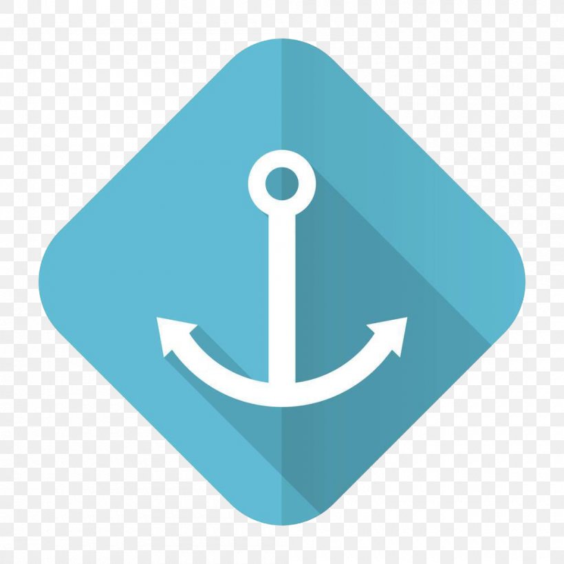 Anchor Royalty-free Icon, PNG, 1000x1000px, Anchor, Aqua, Blue, Boat, Brand Download Free