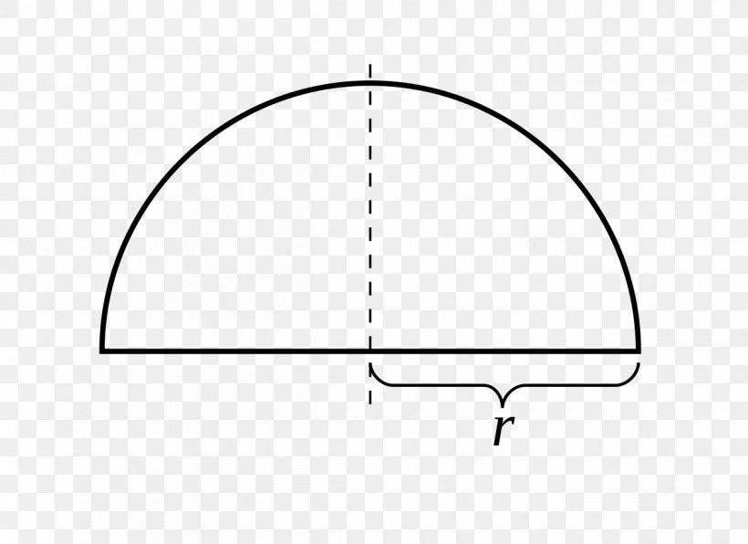 Semicircle Radius Geometry Circumference, PNG, 1200x873px, Semicircle, Arc, Area, Area Of A Circle, Black Download Free