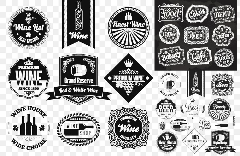 Wine Label Logo, PNG, 800x533px, Wine, Badge, Black And White, Brand, Emblem Download Free