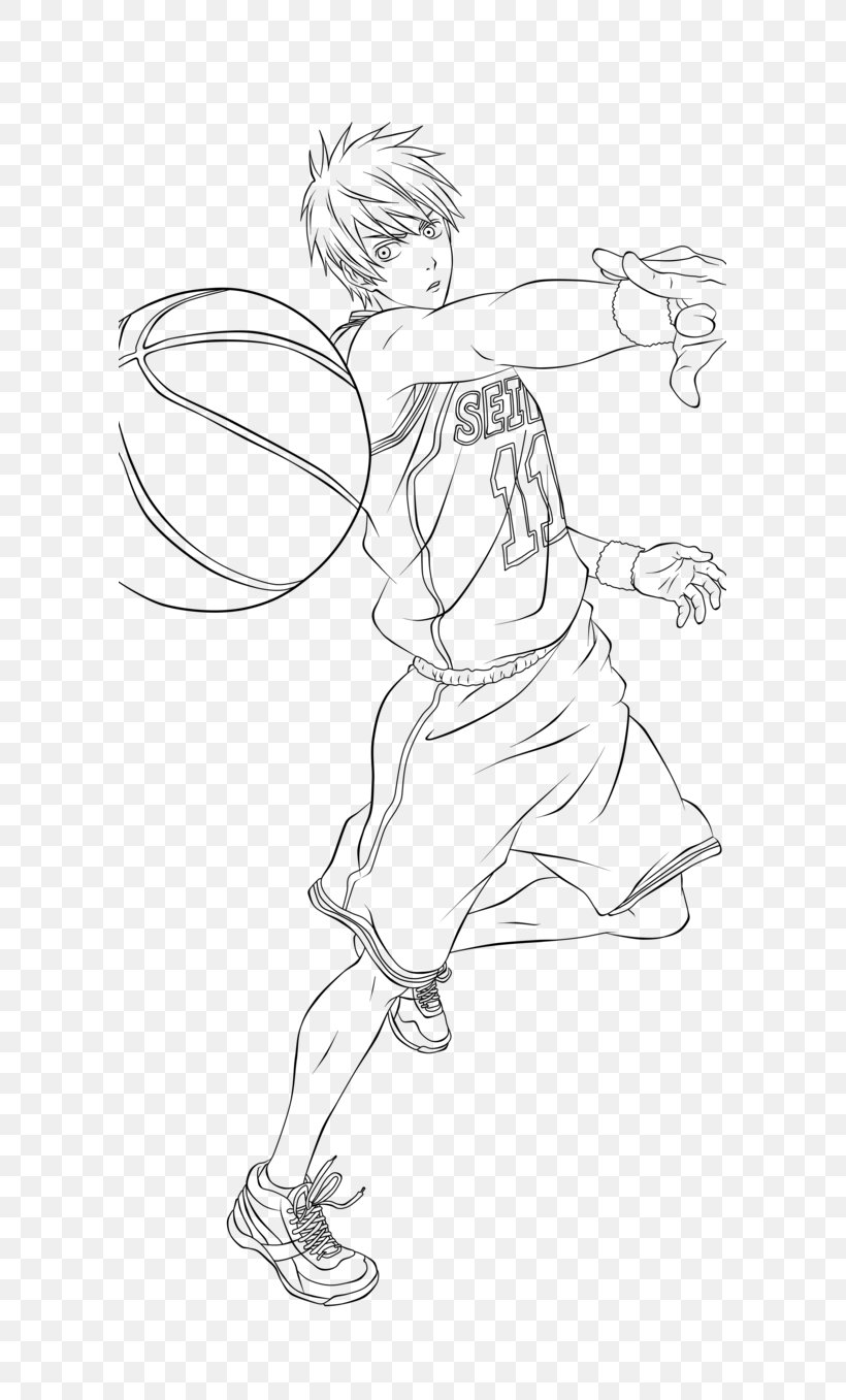 Seijūrō Akashi Kuroko's Basketball Line Art Sketch, PNG, 589x1357px, Watercolor, Cartoon, Flower, Frame, Heart Download Free