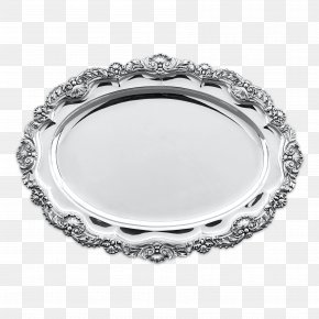 Silver - Silver Dish Meat Tray Platter PNG