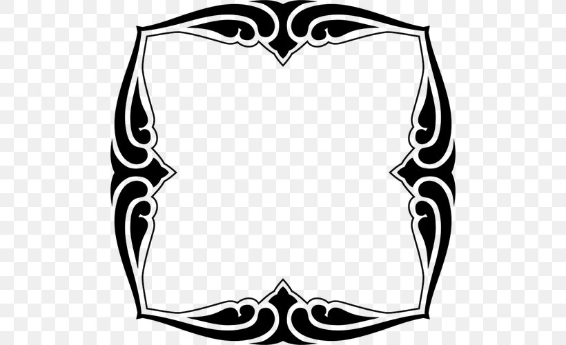 Borders And Frames Picture Frames Decorative Arts Clip Art, PNG, 500x500px, Borders And Frames, Area, Art, Artwork, Black Download Free
