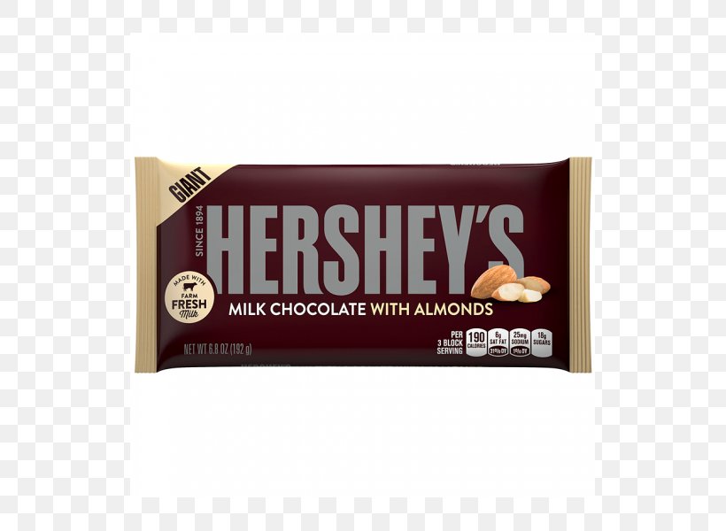 Hershey Bar Chocolate Bar Milk The Hershey Company, PNG, 525x600px, Hershey Bar, Almond, Baking, Brand, Candy Download Free