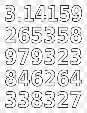 Pi - Pi Day Coloring Book Numerical Digit Clip Art PNG