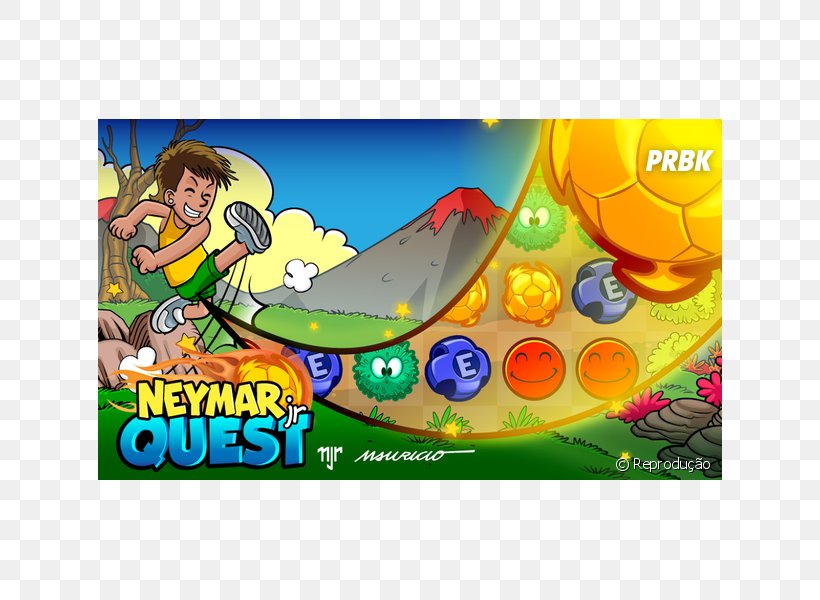 Neymar Jr Quest Video Game Brazil National Football Team, PNG, 624x600px, Game, Android, Ball, Brazil National Football Team, Cartoon Download Free