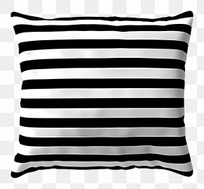 Stripe Pillow - Black And White Striped Pillow PNG