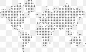 Dotted Map - World Map Globe Dot Distribution Map PNG