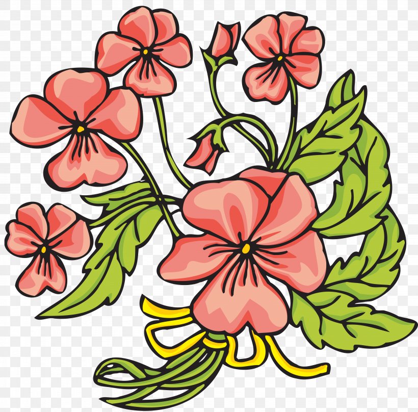 Floral Design Pansy Cut Flowers Clip Art, PNG, 4313x4251px, Floral Design, Art, Artwork, Cut Flowers, Flora Download Free