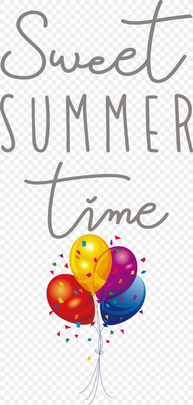 Sweet Summer Time Summer, PNG, 1428x2999px, Summer, Balloon, Flower, Happiness, Line Download Free