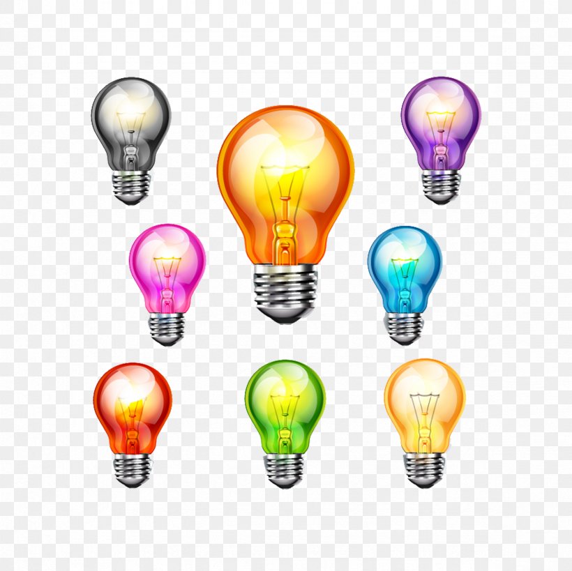 Incandescent Light Bulb Color LED Lamp, PNG, 2362x2362px, Light, Balloon, Color, Electric Light, Electricity Download Free