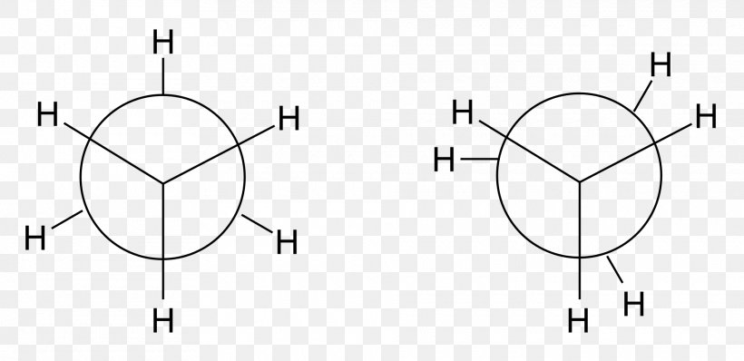 Conformational Isomerism Eclipsed Conformation Newman Projection Organic Chemistry, PNG, 1920x932px, Conformational Isomerism, Area, Atomic Orbital, Black And White, Boranes Download Free