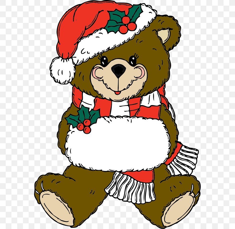 Christmas Bears Santa Claus Polar Bear Clip Art, PNG, 582x800px, Watercolor, Cartoon, Flower, Frame, Heart Download Free