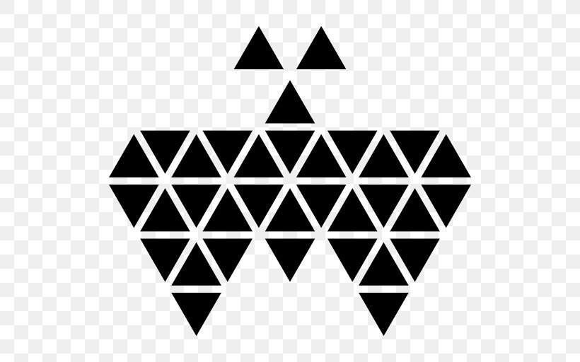 Polygon Triangle Hexagon Shape, PNG, 512x512px, Polygon, Area, Black, Black And White, Face Download Free