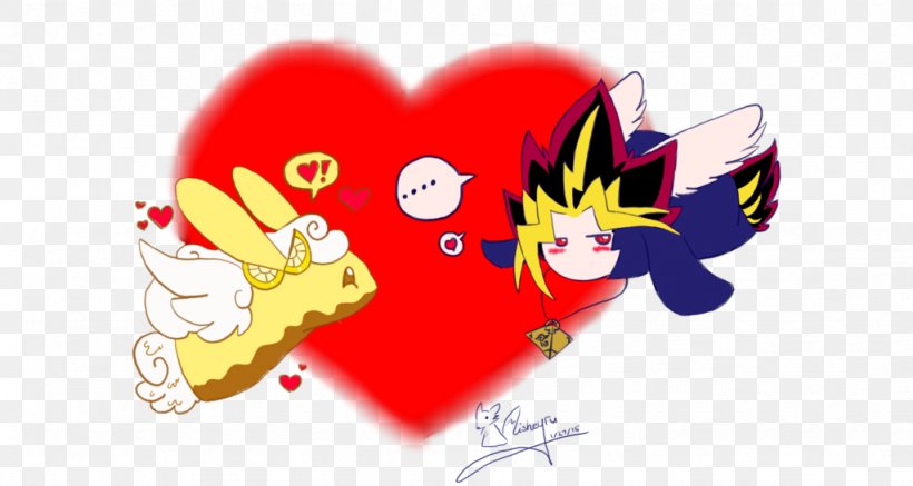 Cartoon Desktop Wallpaper Valentine's Day Character, PNG, 1024x546px, Watercolor, Cartoon, Flower, Frame, Heart Download Free